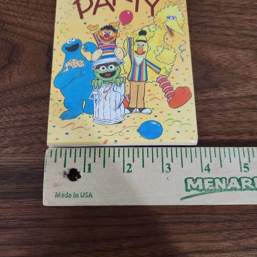 Vintage Sesame Street Birthday Party Invitations Big Bird Ernie Oscar 8 Pack
